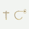Mixed View of Yellow Gold REDEEMED Christian Earrings For Women