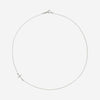 Front view of sterling silver CARRIED Christian necklace for women