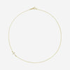 Front view of yellow gold CARRIED Christian necklace for women