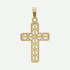 Front view of Milgrain Cross Christian Pendant
