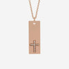Front view of rose gold LE CHEMIN Christian Necklace for women