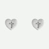 Front View of White Gold FOI Christian Earrings For Women