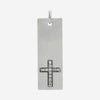 Front view of white gold LE CHEMIN Cross Christian Pendant for women