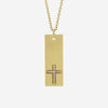 Front view of yellow gold LE CHEMIN Christian Necklace for women