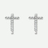Front View of Sterling Silver REDEEMED Christian Earrings For Women