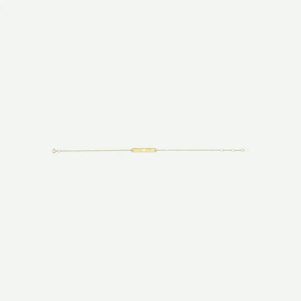 Side view of yellow gold Faith Christian bracelet for women from Glor-e