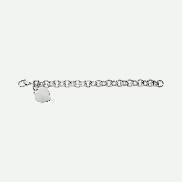 Side view of Cable Charm Christian Bracelet for women