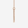 Side view of rose gold LE CHEMIN Christian Necklace for women