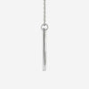 Side view of sterling silver LE CHEMIN Christian Necklace for women