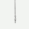 Side view of white gold FAITHFUL Christian necklace for women