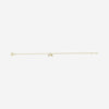 Side view of yellow gold Adjustable Cross Christian Bracelet for women