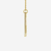 Side view of yellow gold LE CHEMIN Christian Necklace for women