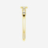 Side view of yellow gold .05 CTW Diamond Stackable Cross Christian Ring for women