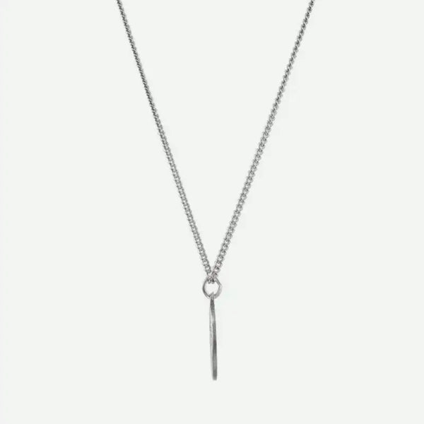 Side View of Sterling Silver COMMUNION Unisex Christian Necklace