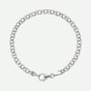 Top view of Solid White Gold Christian Charm Bracelet for women