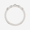 Top view of white gold .05 CTW Diamond Stackable Cross Christian Ring for women