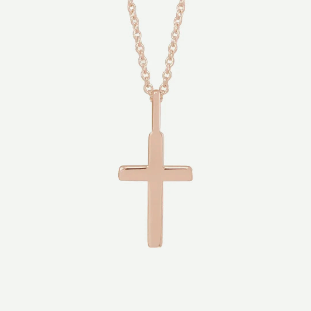 Back View of Rose Gold PINNACLE Christian Necklace For Women