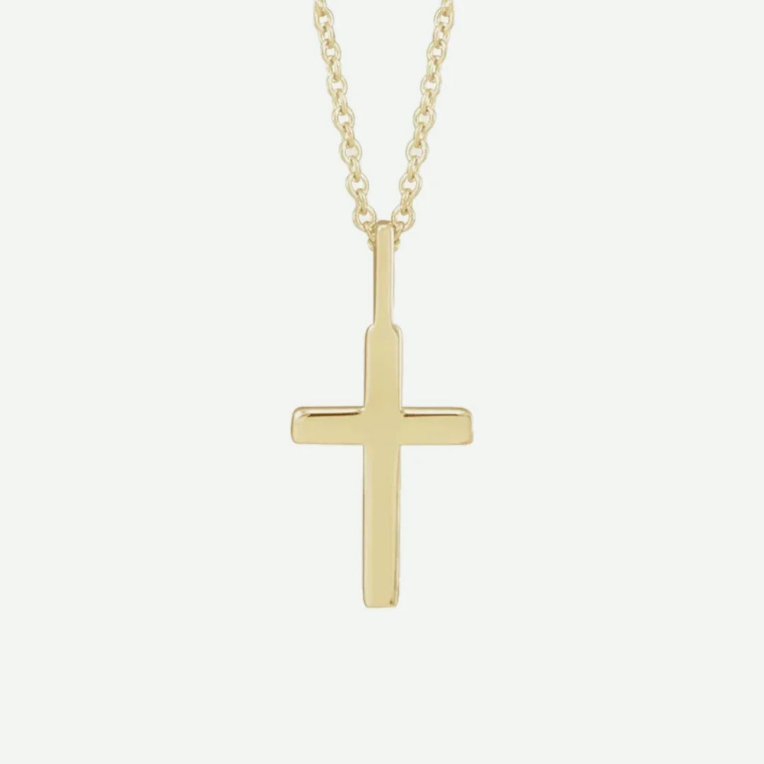 Back View of Yellow Gold PINNACLE Christian Necklace For Women