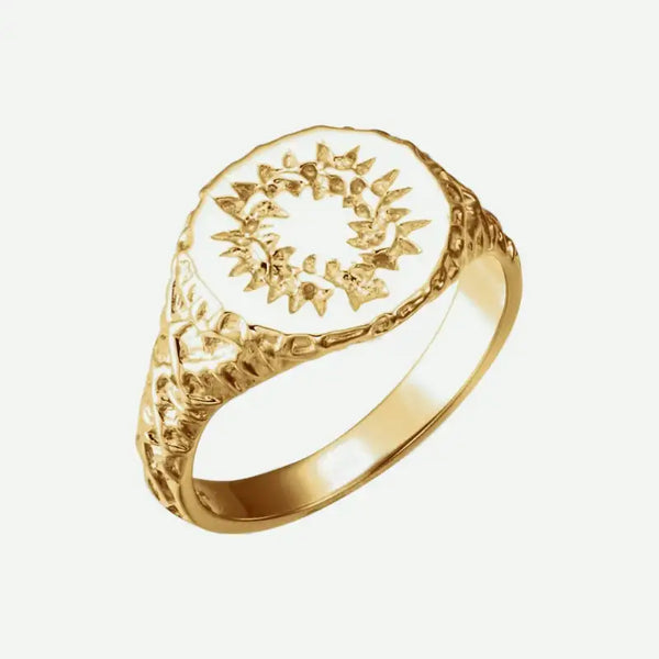 CROWN OF THORNS 14K Yellow Gold Unisex Christian Ring