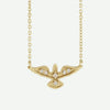 Front View of Yellow Gold HOLY SPIRIT Christian Necklace For Women