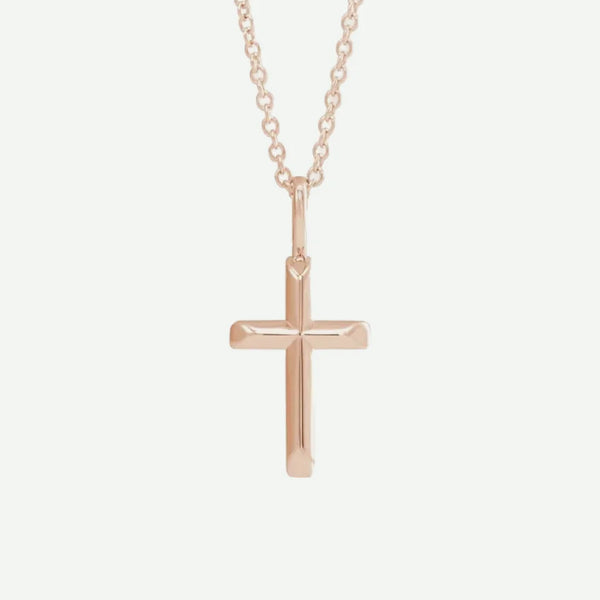 Front View of Rose Gold PINNACLE Christian Necklace For Women