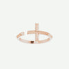 Front View of Rose Gold PINNACLE Christian Ring For Women