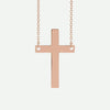 Front View Of Rose Gold SIMPLICITÉ Christian Necklace For Women