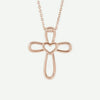 Front view of rose gold UNCONDITIONAL Christian necklace for women