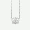 Front View of Sterling Silver Gold HARMONIE Christian Necklace For Women