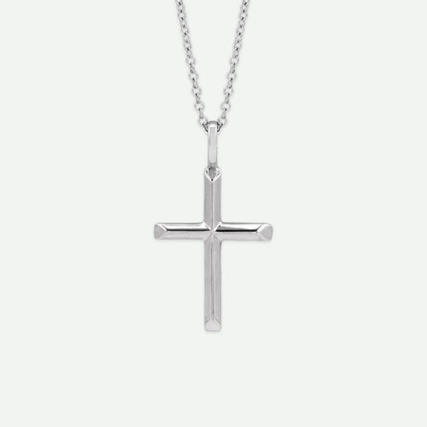 Front View of Sterling Silver PINNACLE Christian Necklace For Women