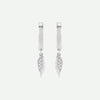 Front view of white gold Angel Wing Christian earrings from Glor-e – elegant jewelry symbolizing divine guidance and grace