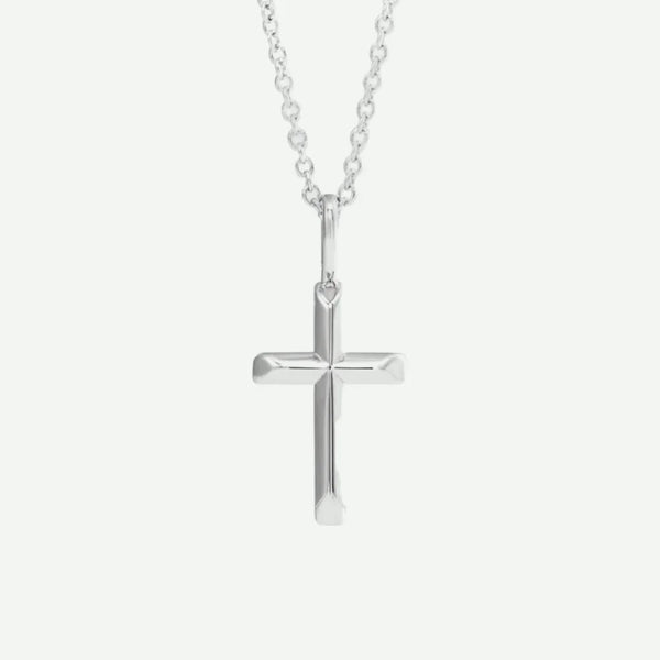 Front View of White Gold PINNACLE Christian Necklace For Women