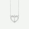 Front View of White Gold TRUE LOVE Christian Necklace for Women