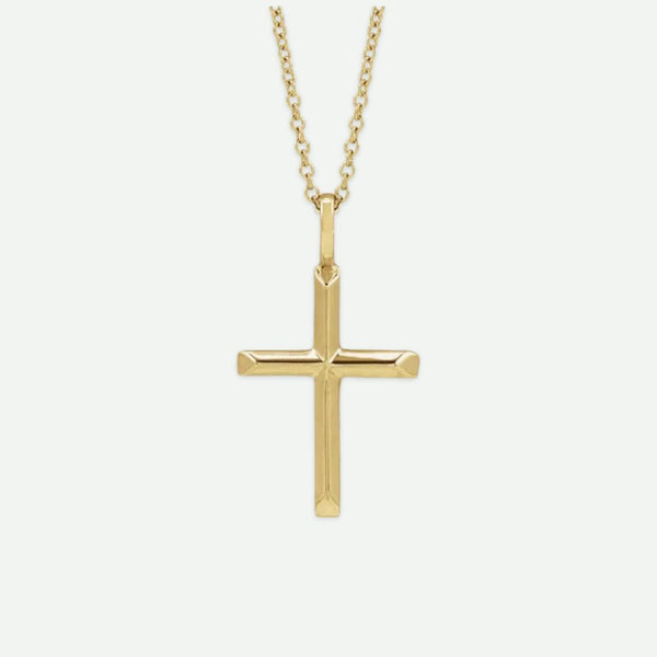 Front View of Yellow Gold PINNACLE Christian Necklace For Women