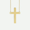 Front View Of Yellow Gold SIMPLICITÉ Christian Necklace For Women