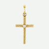 Front View of 1.7 mm Yellow Gold DÉLIVRÉE Christian Pendant For Women