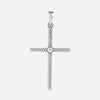 Front View of 2 mm White Gold DÉLIVRÉE Christian Pendant For Women