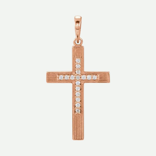 Front View of Rose Gold CENTRÉE Unisex Christian Pendant