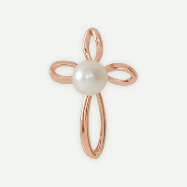 Front View of Rose Gold DISCERNMENT Christian Pendant For Women