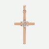 Front View of Rose Gold FAITHFUL Christian Pendant For Women 1.5