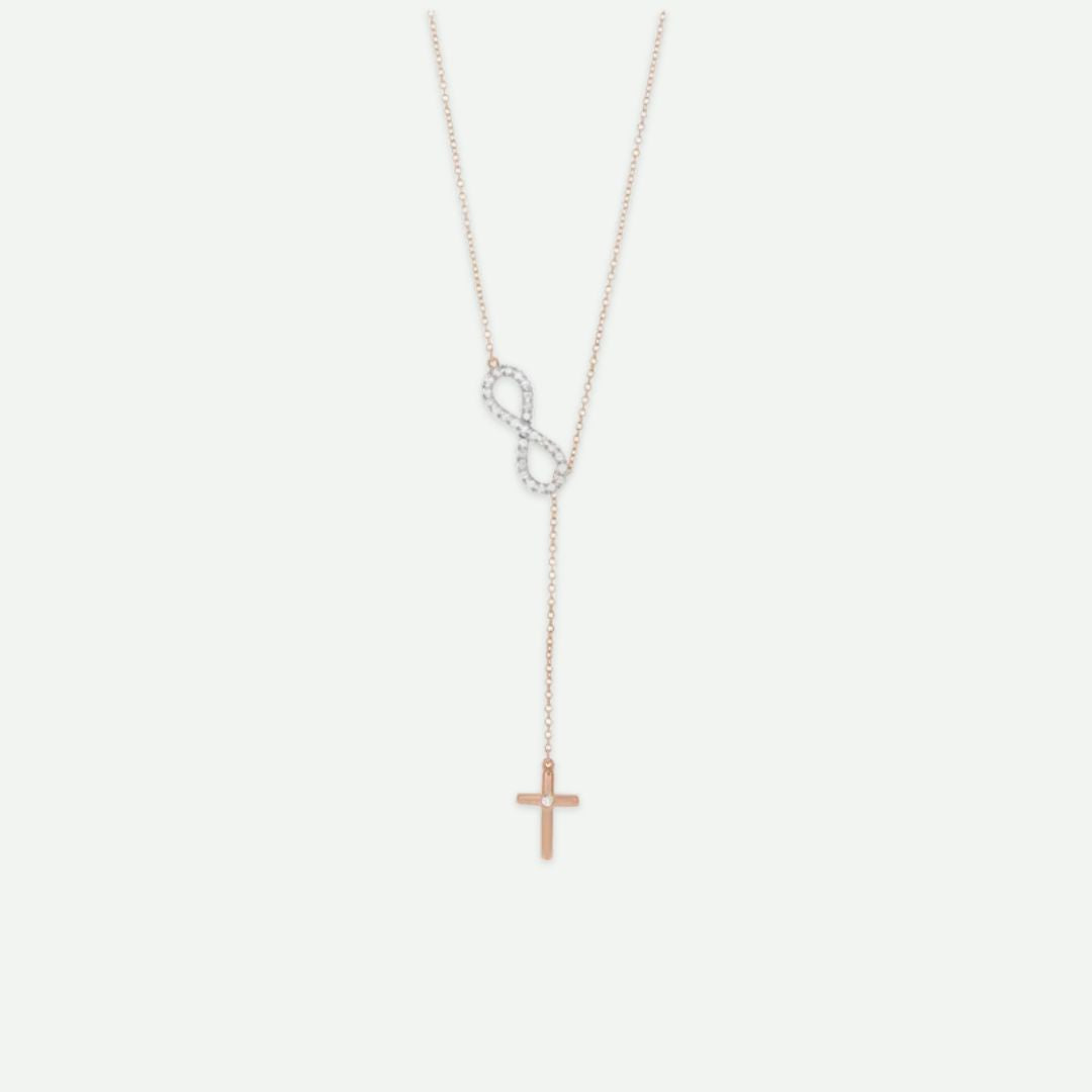 Front_View_of_Rose_Gold_INFINITE_LOVE_Christian_Necklace_For_Women