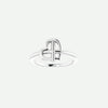 Front View of Sterling Silver FAITH Christian Ring For Women