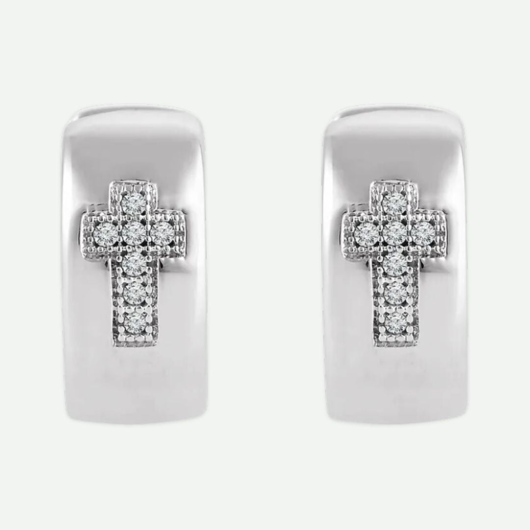 Front View of Sterling Silver SACRED MIGHT Christian Necklace For Women