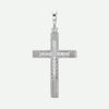 Front View of White Gold CENTRÉE Unisex Christian Pendant