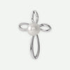 Front View of White Gold DISCERNMENT Christian Pendant For Women