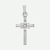 Front View of White Gold FAITHFUL Christian Pendant For Women 1.3