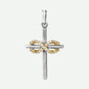 Front View of White & Yellow Gold ENDLESS LOVE Christian Pendant For Women