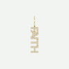 Front View of Yellow Gold FAITH Christian Pendant For Women