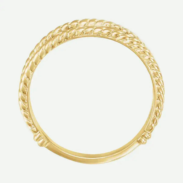 ICHTHUS Christian RING WOMEN 14K Yellow Gold Top View