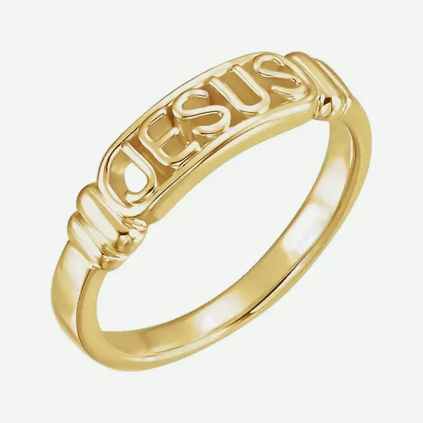 IN THE NAME OF JESUS Purity Ring Women 14K Yellow Gold